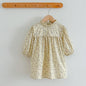 Sweet Style Floral Pattern Long Sleeve Onesies Dress