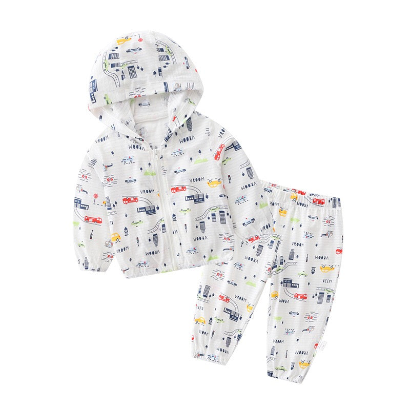 Baby Animal & Fruit & Flower Pattern Sunshade Breathable Coat With