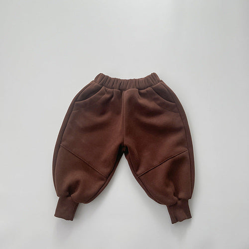 Baby Solid Color New Winter Kindergarden Thickened Pants