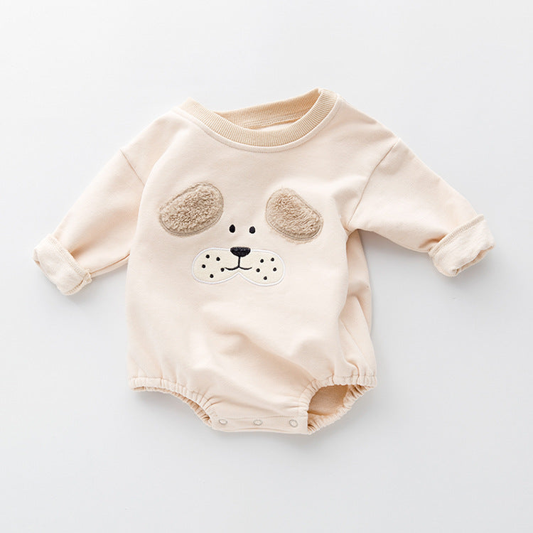 Baby Cartoon Pattern Long Sleeved Onesies Combo Striped Pantihose Sets