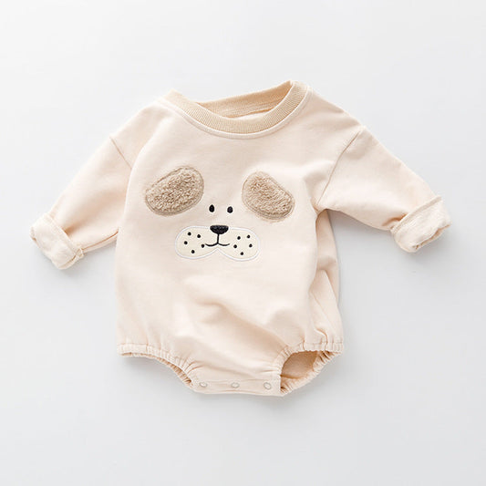 Baby Cartoon Pattern Long Sleeved Onesies Combo Striped Pantihose Sets