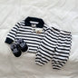 Striped Pattern Cartoon Bear Patched Design Sets