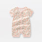 Baby Print Pattern Thin Style Short Sleeves Rompers