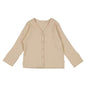Baby Girl Solid Color Modal Cotton Pit Strip V-Neck Cardigan