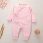 Baby Animal Print & Solid Color Side Belted Design Romper Jumpsuit