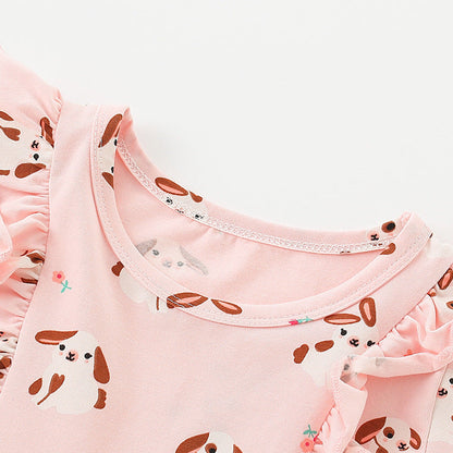 Baby Girl Various Style Crewneck Long Sleeves Dress