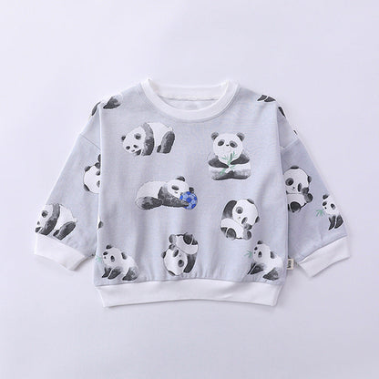 Print Pattern Hoodie & Pants Sets Outfits