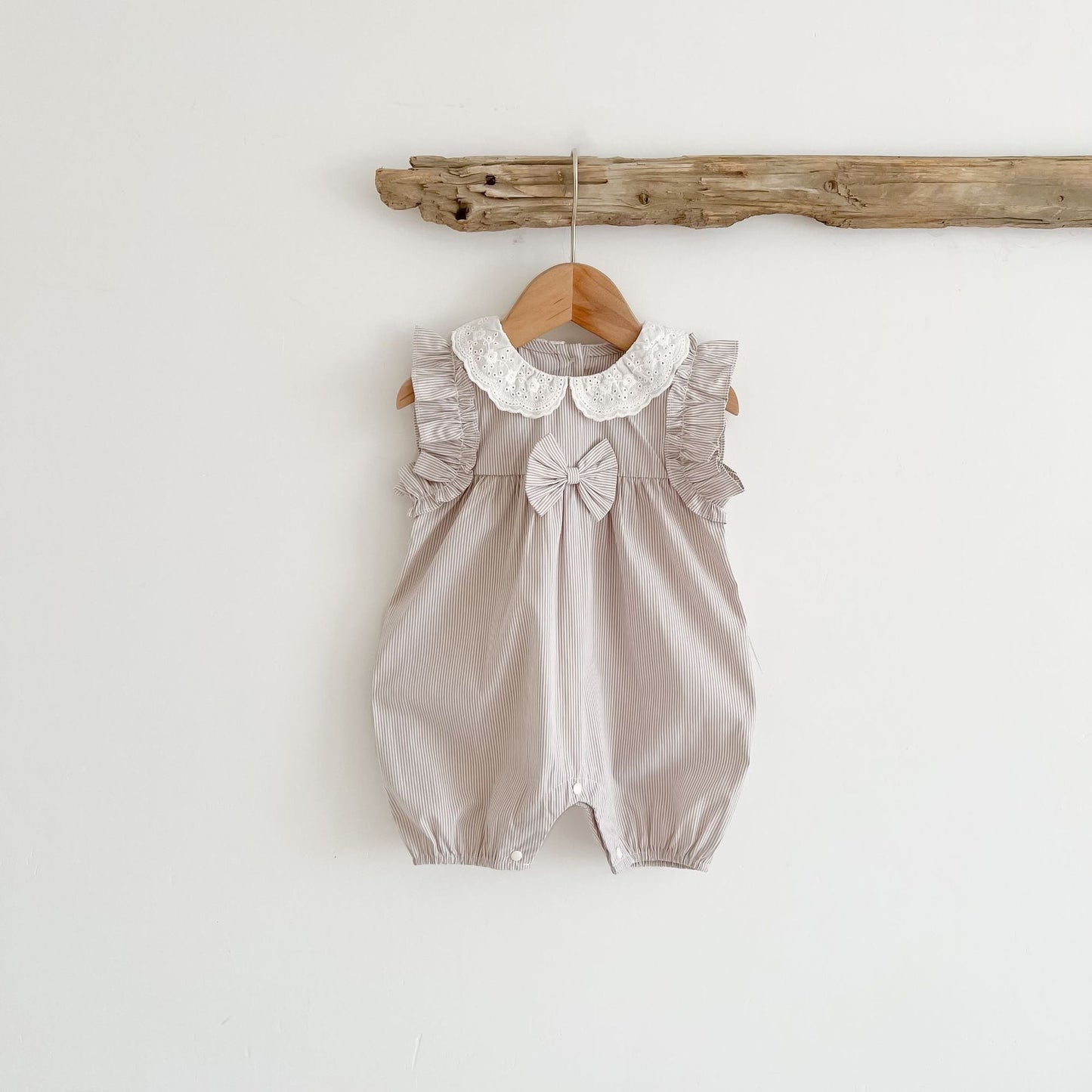 Baby Girls Sleeveless Stripped Romper