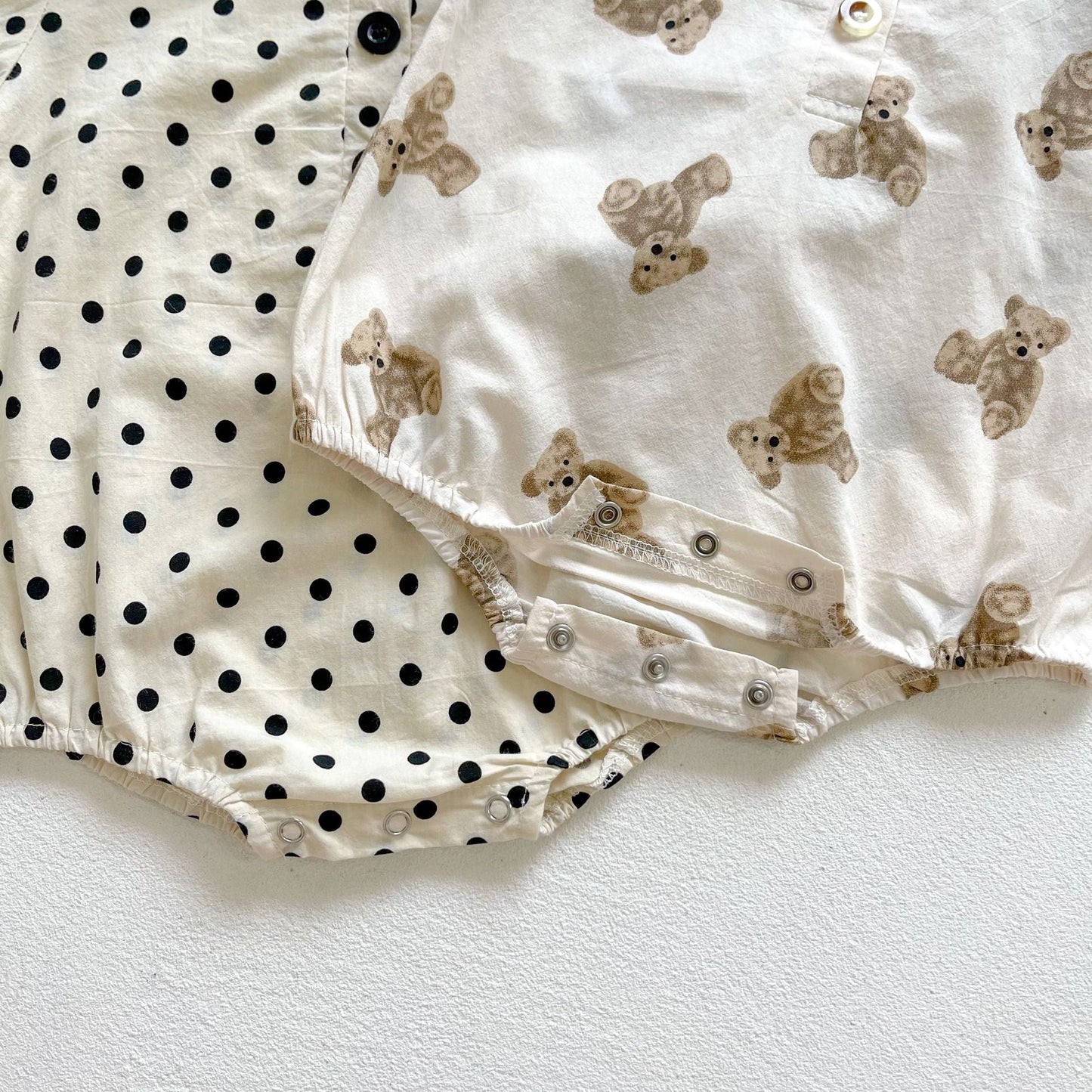 Baby Dot & Bear Graphic Long Sleeve Onesies In Autumn Outfits