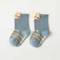 Baby Cartoon Print Pattern Striped Design Mid Tube Cotton Socks