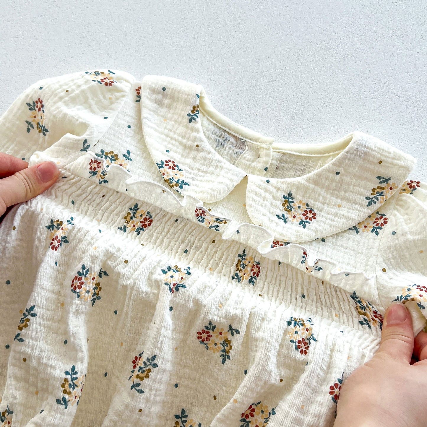 Ditsy Flower Pattern Doll Neck Onesies