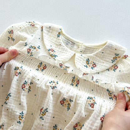 Ditsy Flower Pattern Doll Neck Onesies