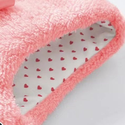 Baby Girl 1pcs Bow Tie Patched Design Sleeveless Coral Fleece Outing