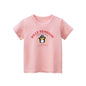 Baby Girl Cartoon Animal Print Solid Color Soft Cotton Short-Sleeved