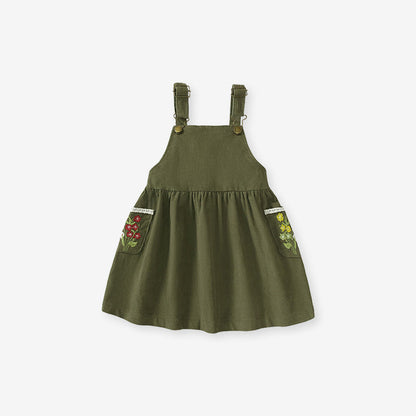 Floral Pattern Hoodie & Strap Dress Fashion Sets