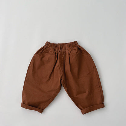 Baby Simply Style Solid Color Loose Spring Pants