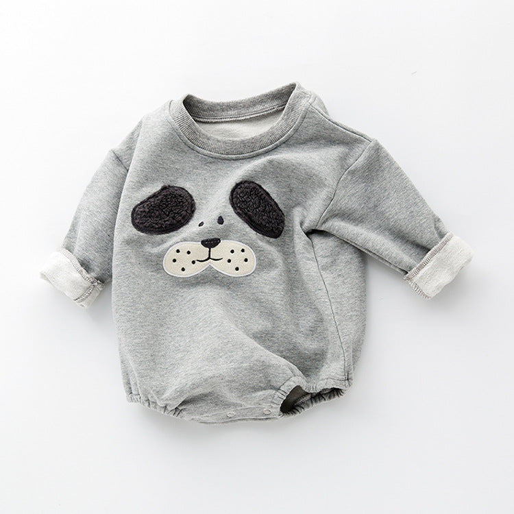 Baby Cartoon Pattern Long Sleeved Onesies Combo Striped Pantihose Sets