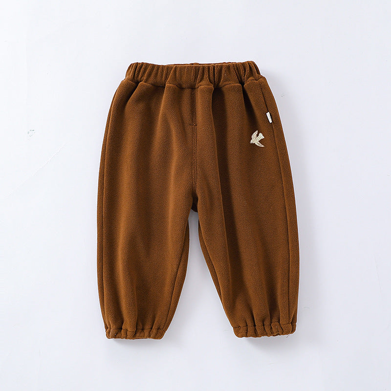 Infant Baby Kids Boys And Girls 4-Colors Orlon Fleece Winter Pants