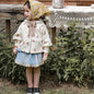 Baby Girl Waffle Knit Fabric Bear Pattern Zipper Jacket Coat