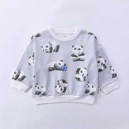 Print Pattern Hoodie & Pants Sets Outfits
