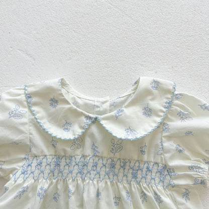 Baby Girls Floral Doll Collar Top Combo Short Pant In Sets