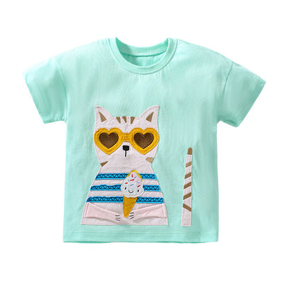 Girls’ Clothing Summer Collection – Fashionable Lady Cat Pattern