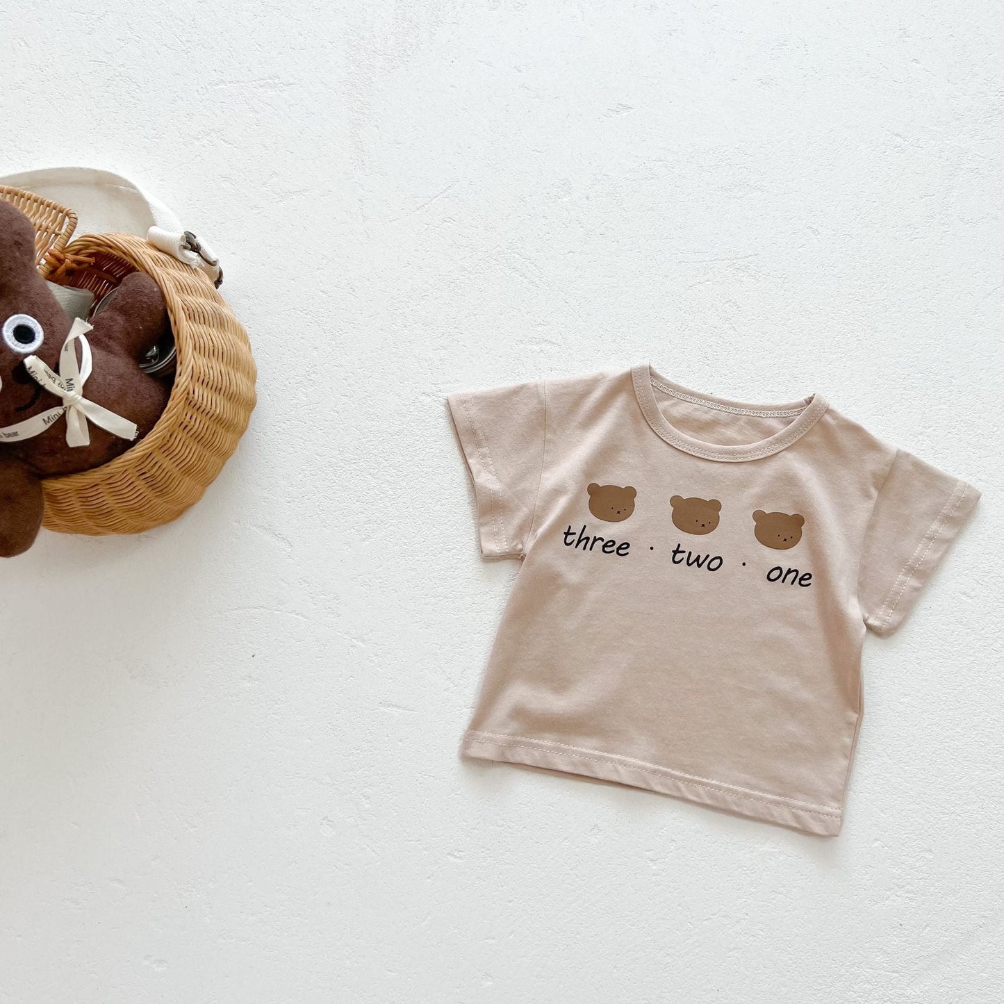 Baby Girls Bear Print Top Combo Overalls In Sets