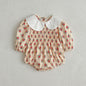Autumn Ditsy Flower Pattern Doll Neck Onesies Dress