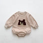 Baby Solid Color Cartoon Embroidered Design Long Sleeve Triangle