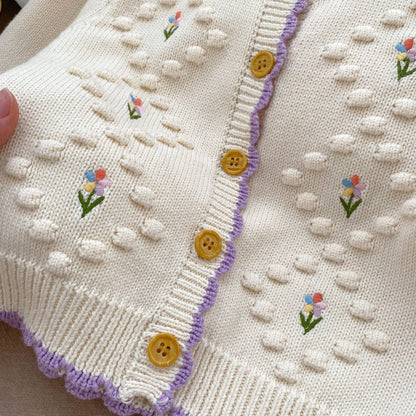 High Quality Embroidered Handmade Knitted Sets