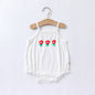 Baby Flower Embroidered Pattern Sling Onesies