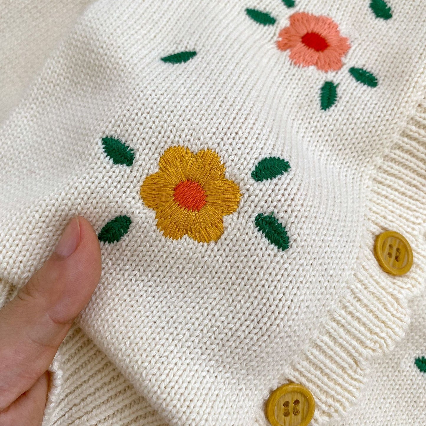 Baby Girl Flower Embroidered Design Cardigans