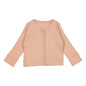 Baby Girl Solid Color Modal Cotton Pit Strip V-Neck Cardigan