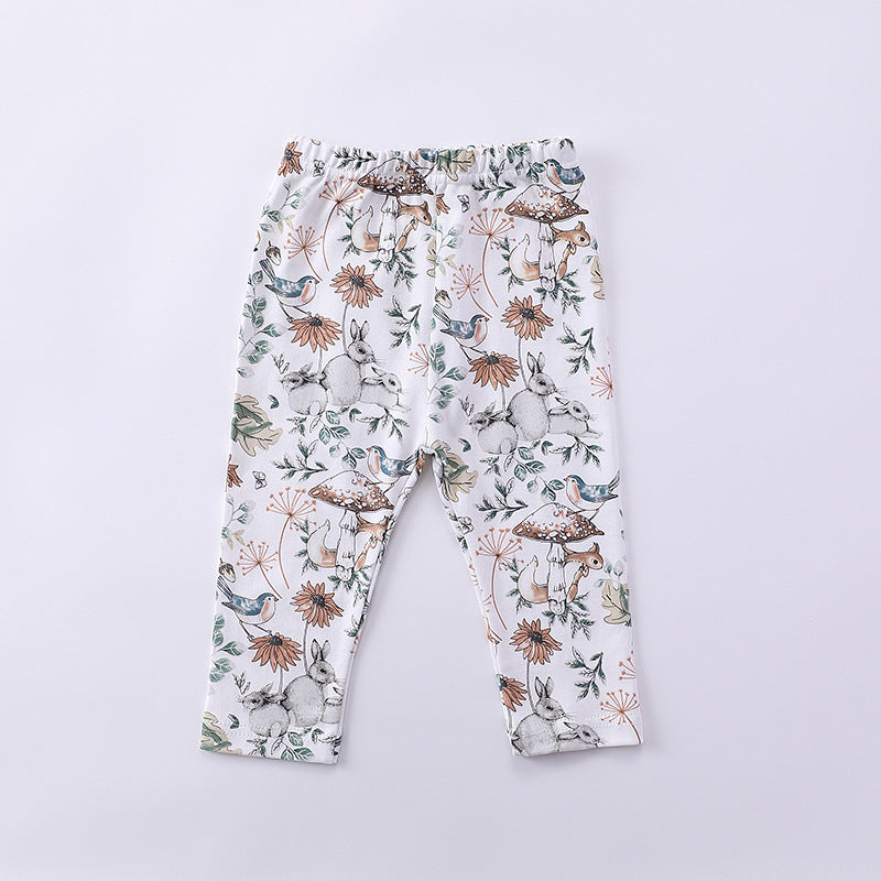 Print Pattern Hoodie & Pants Sets Outfits