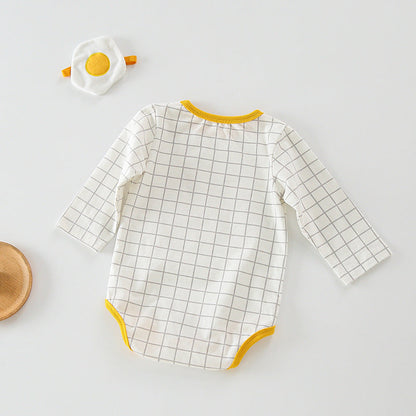 Baby 1pcs Cartoon Graphic Soft Cotton Long Sleeves Bodysuit With Hats