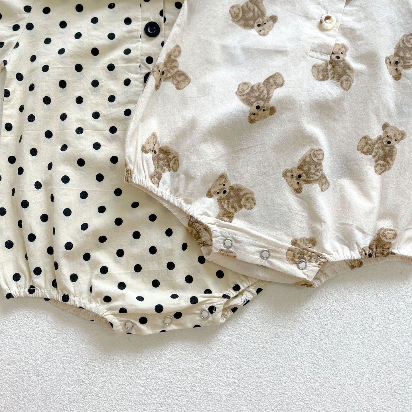 Baby Dot & Bear Graphic Long Sleeve Onesies In Autumn Outfits
