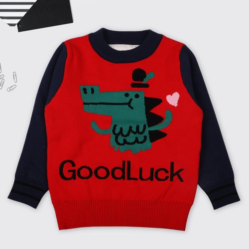 Baby Boy Cartoon Dinosaur Graphic ColorBlock Sleeves Design Fashion