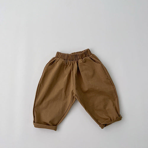 Baby Simply Style Solid Color Loose Spring Pants