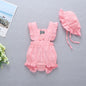 Baby Girl 1pcs Solid Color Bow Tie Design Ruffle Sleeveless Crotch