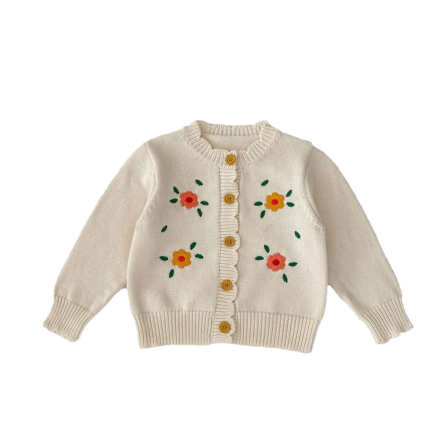 Baby Girl Flower Embroidered Design Cardigans