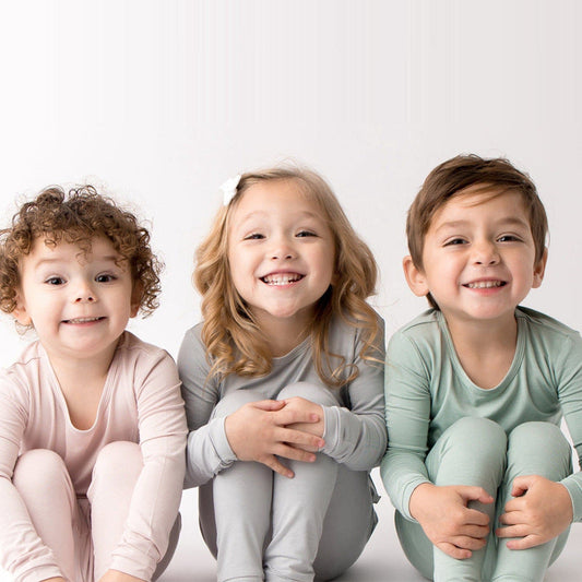 Baby Solid Color Long Tops Combo Pants Home Clothes Sets