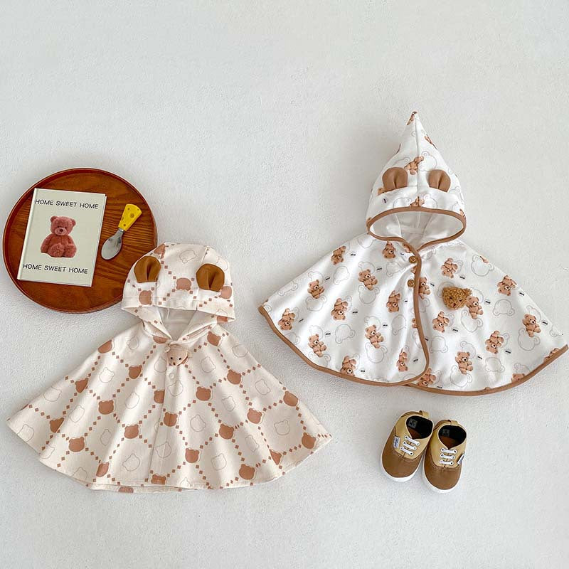 Bear Pattern 0-2 Years Outfits Shawls
