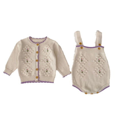 High Quality Embroidered Handmade Knitted Sets