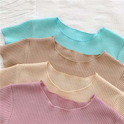 Baby Solid Color Soft Cotton Home Clothes Sets