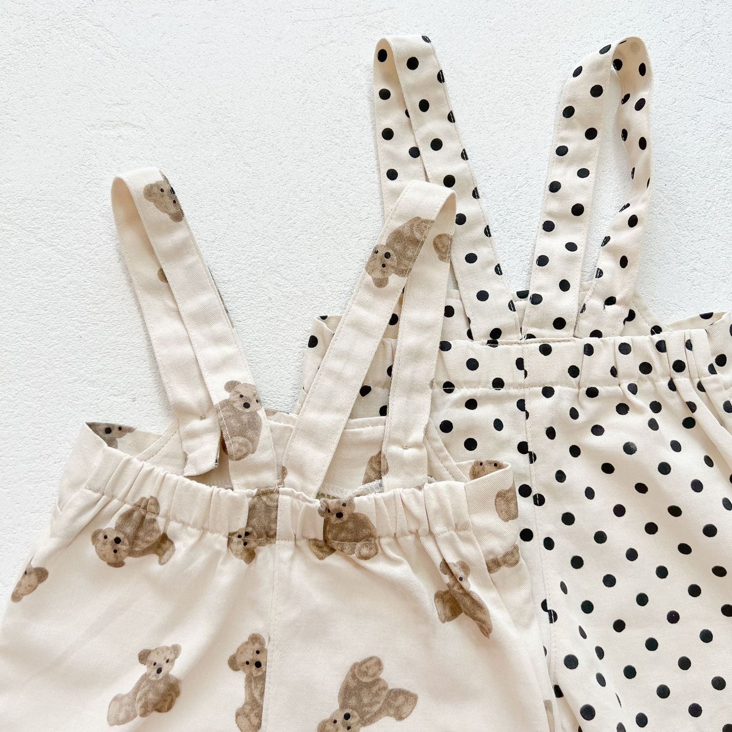 Baby Girls Bear Print Top Combo Overalls In Sets
