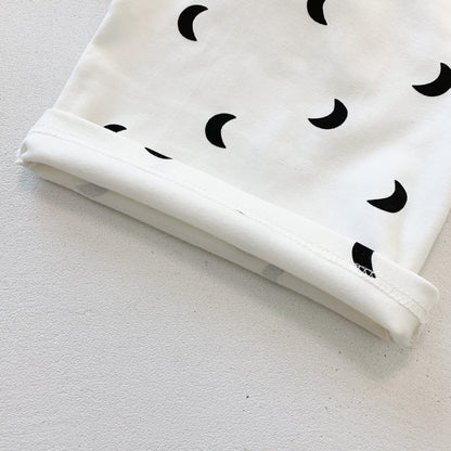 Baby Girls Moon Print Stylish Top Combo Long Pants In Sets