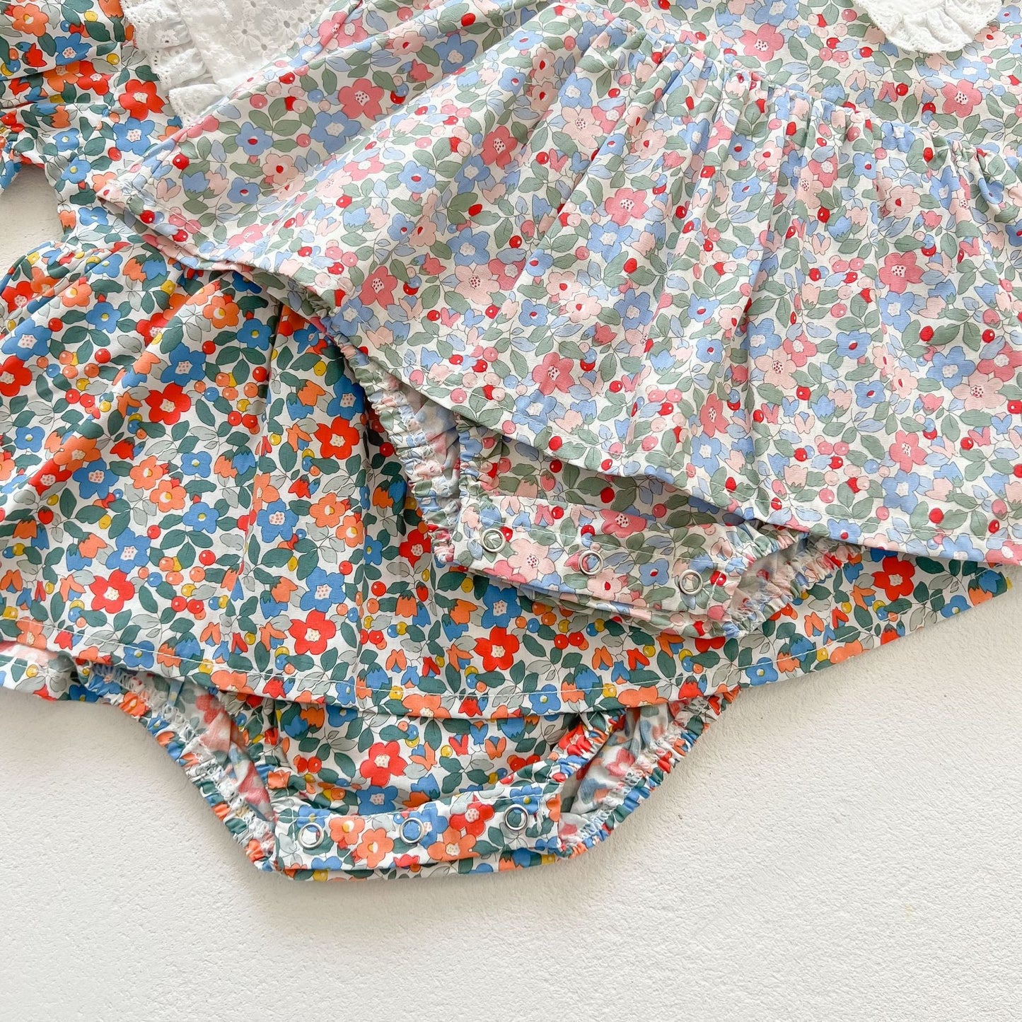 Baby Girls Little Floral Print Lovely Collar Dress Onesies