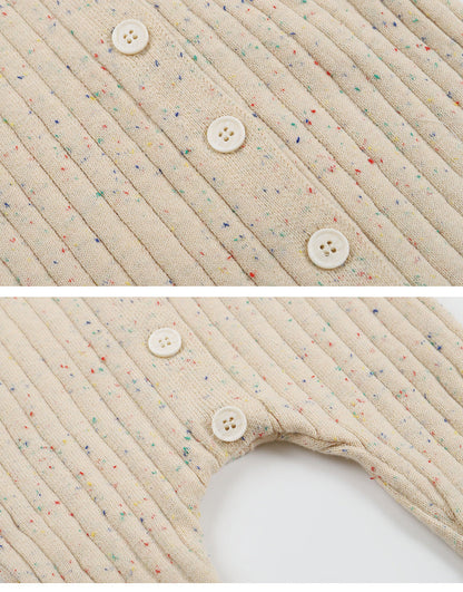 New Arrival Baby Cotton Knitting Solid Color Colorful Dots Cozy Romper