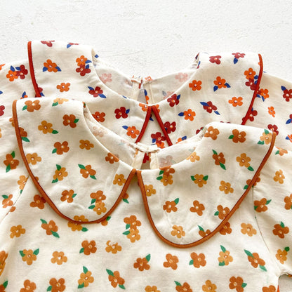 Baby Girls Florals Top Combo Straps Dress In Sets
