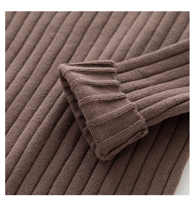 Baby Solid Color Long Sleeve O-Neck Pullover Sweater